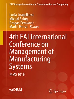 cover image of 4th EAI International Conference on Management of Manufacturing Systems
